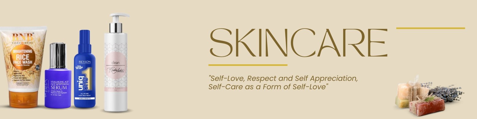 Beige Minimalist Skincare LinkedId Banner